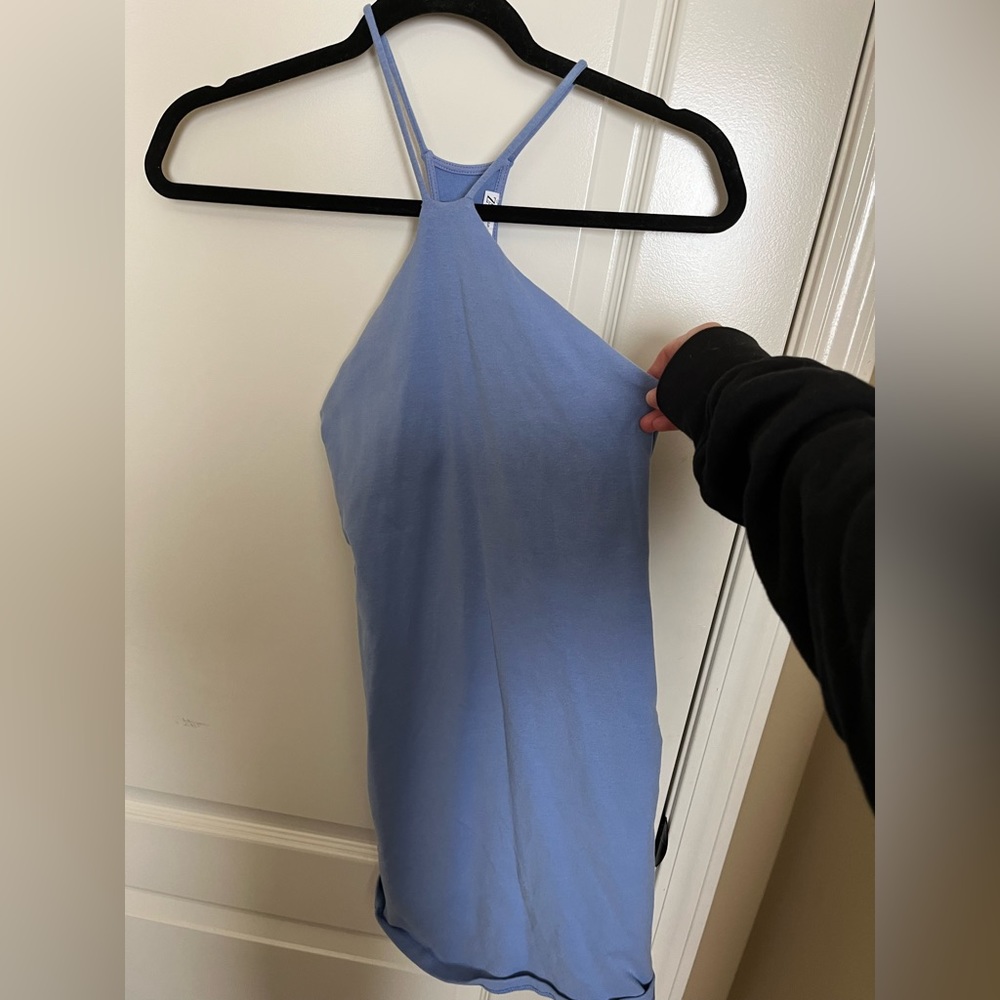 Zara mini blue halter dress
